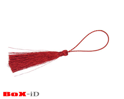 Glam Tassel met lusje  : rood  (100st)