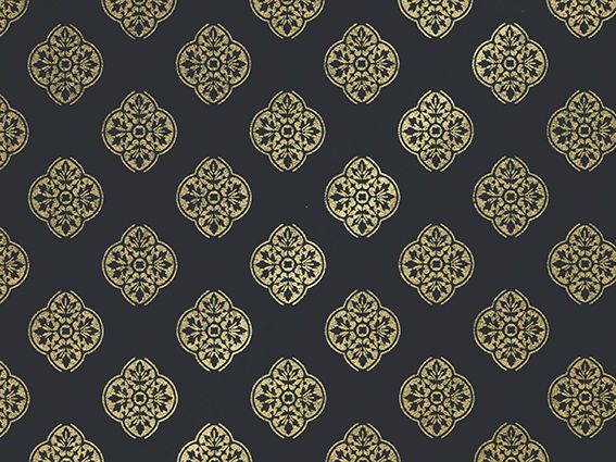 Wrappingpaper gold baroque kraft 50cm x 100m