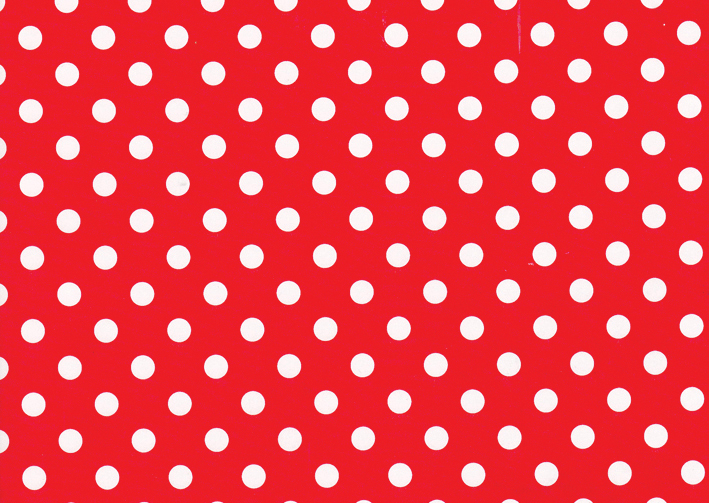 Inpakpapier dots rood  60cm x 200m