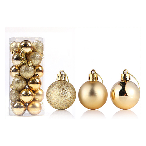 Balls X-mas 3 cm  gold (24pcs)