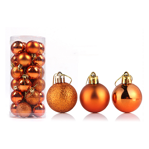 Balls X-mas 3 cm  cupper (24pcs)