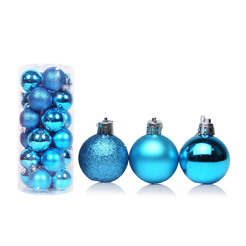 Balls X-mas 3 cm  blau (24St)