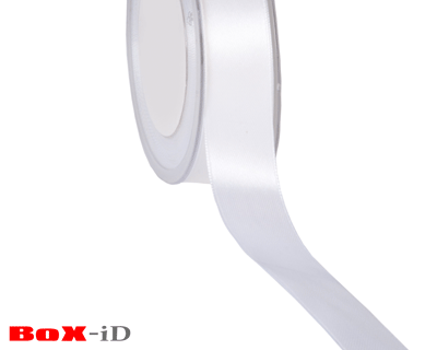 Double face satin 01 white 25mm x 25m