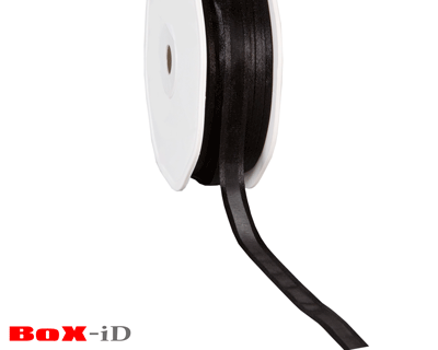 Organza satin edge 09 noir  10 mm x 50 m