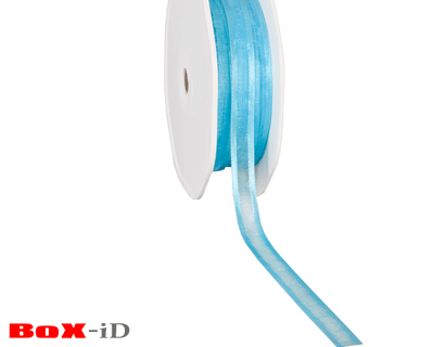 Organza satin edge 72 turkois blue 10 mm x 50 m