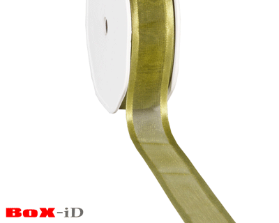 Organza satin edge 25 groen 25 mm x 25 m