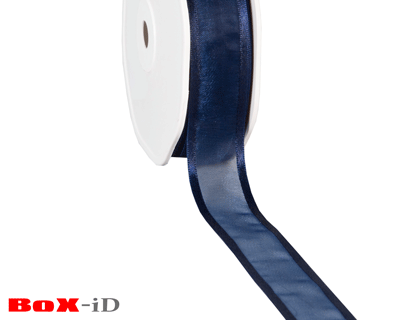 Organza satin edge 79 dark blue 25 mm x 25 m