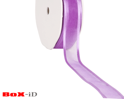 Organza satin edge 84 violet   25 mm x 25 m