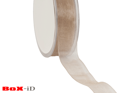 Organza woven edge    41 oker     25mm x 50m