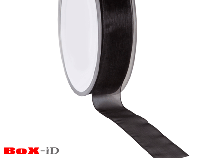Organza woven edge    09 schwarz     25mm x 50m