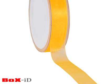 Organza woven edge    15 gelb     25mm x 50m