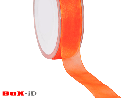 Organza woven edge    34 oranje    25mm x 50m