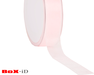 Organza woven edge    50 rose      25mm x 50m