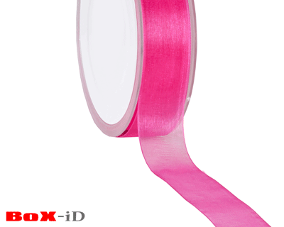 Organza woven edge    55 fuchsia      25mm x 50m