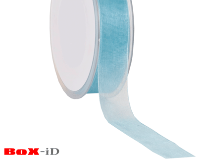 Organza woven edge    71 light blau    25mm x 50m