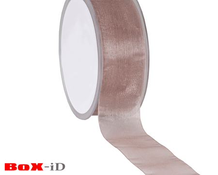 Organza woven edge 06 taupe 38mm x 50m