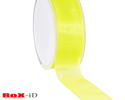 Organza woven edge 603 licht groen 38mm x 25m