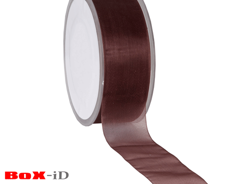 Organza woven edge 48  brun 38mm x 50m