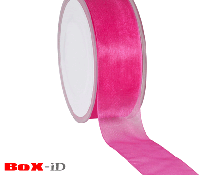 Organza woven edge 55/207  fuchsia 38mm x 25m