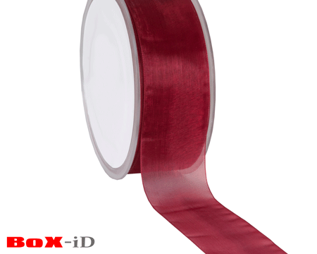 Organza woven edge 69 bordeaux 38mm x 50m