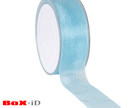 Organza woven edge 71/502 bleu clair 38mm x 25m