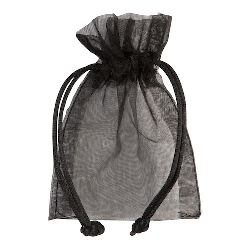 Voile flatbag 10x7cm  zwart