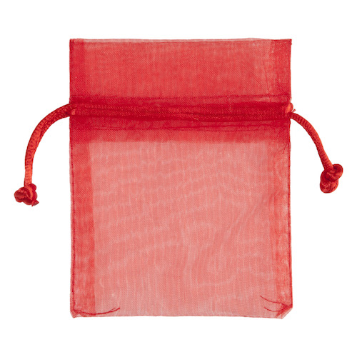 Voile flatbag 10x7cm red