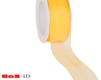 Org. woven edge wired 15 orange  38mm x 20 m