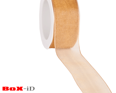 Org. woven edge wired Kleur 18  goud   38mm x 20 m