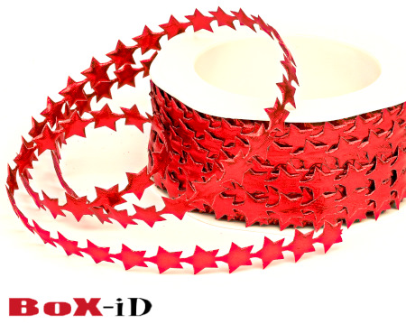 Little puff stars  rood  12mm x 15m