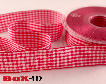 Vichy woven edge : 55 fuchsia 25mm x 25m