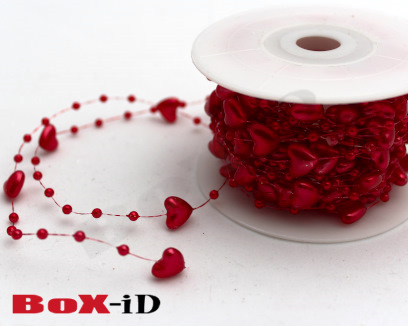 Heart beads  red    10mm X 10m