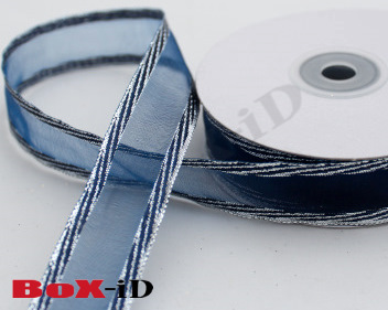 Classical organza  blauw   25mm x 20m