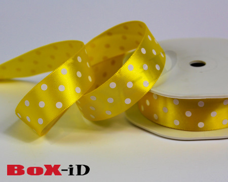 Dots single face satin 15 geel 23 mm x 20 m