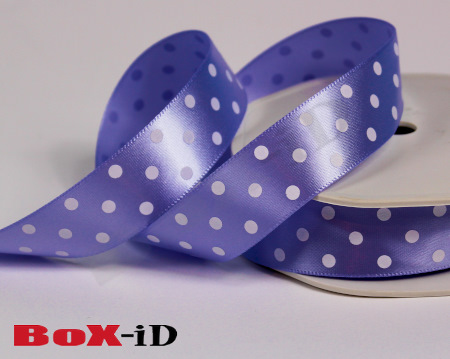 Dots single face satin 82 purple 23 mm x 20 m