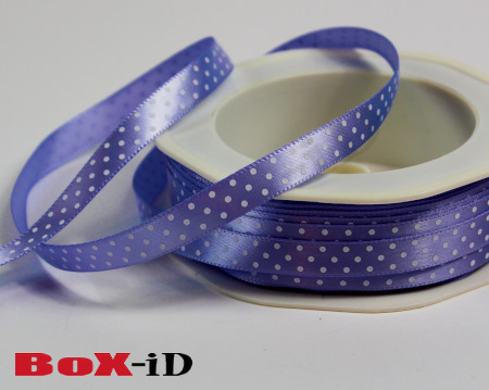 Dots single face satin 82 purper   10 mm x 25 m