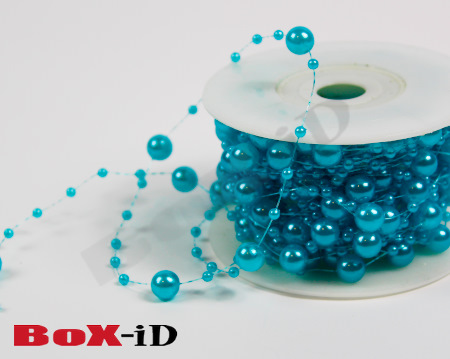 Round beads blauw   8mm X 10m