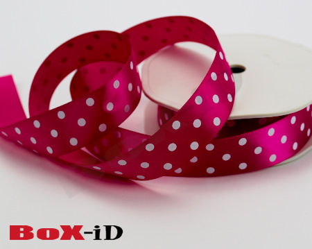 Dots single face satin 55 fuchsia   23 mm x 20 m