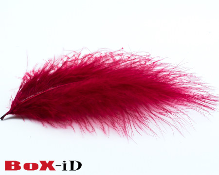 Plumes Marabou +/- 14 cm couleur 20 bordeaux