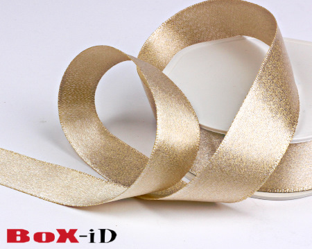 Double face satin Metalic 29  gold 25mm x 20m