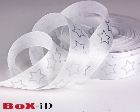 Bright Stars Satin : weiss/Silver       23mm x 20m