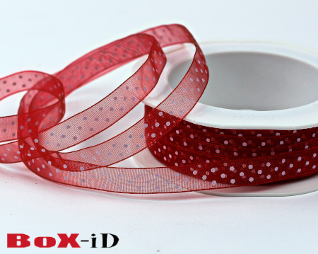 Voile dots 65 rot    10mm x 20m