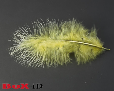 Feathers Marabou +/- 14 cm color 01 yellow