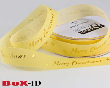 Merry Christmas  cream  25mm X 20m