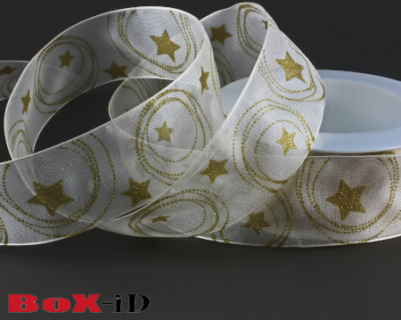 Midnight Star  cream/Gold  40mm x 15m