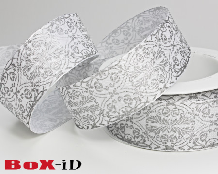 Arabesco wired white/silver  40mm X 15m