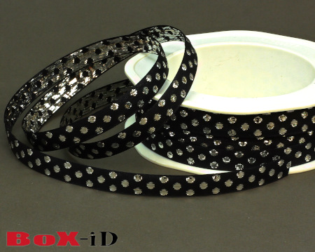 Shiny Dots  noir/argent   10mm x 20m