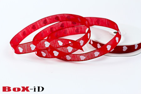 Natural hearts   red/white         16 mm x 15 m