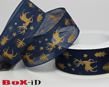 Wonderland  bleu/or  40mm x 15m