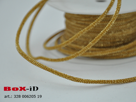 Glitter cording wired gold 4mm x 25m